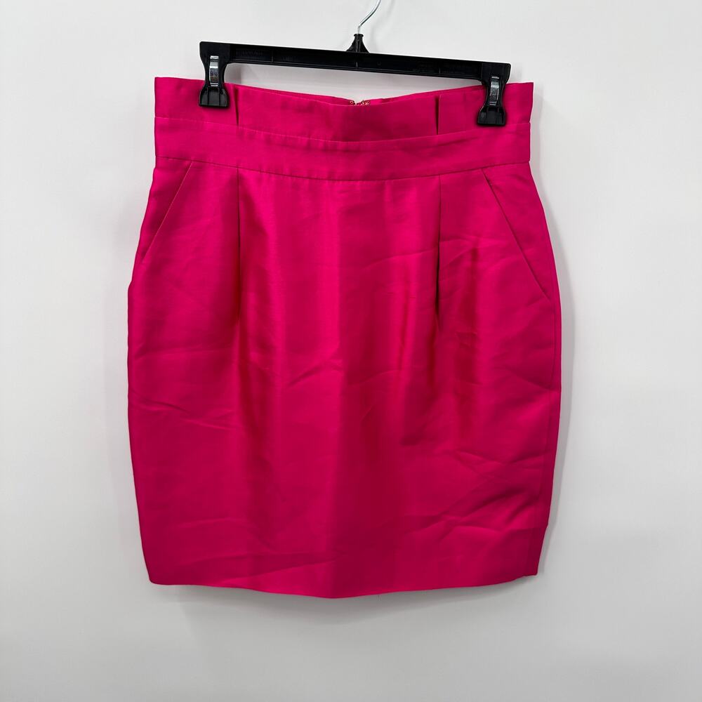 KATE SPADE Pink Silk Taffeta Skirt // 4